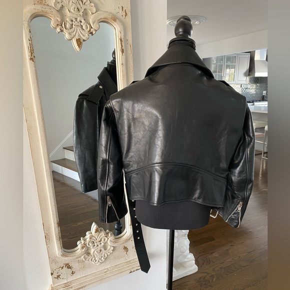 Balenciaga Leather Moto Jacket - Picture 2 of 6